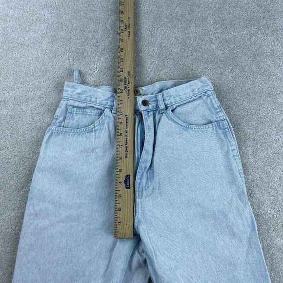 Vtg 80s Stefano Jeans Womens 8 Acid WashTapered Leg High Rise Zipper Cuff* - Picture 5 of 10